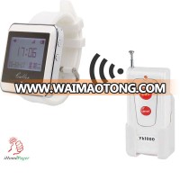 white color watch pager and call button for wireless nurse calling system