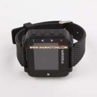 137-930 MHZ wireless strong signal intensity wrist watch  pager for restaurant ,hospital, office and so on.