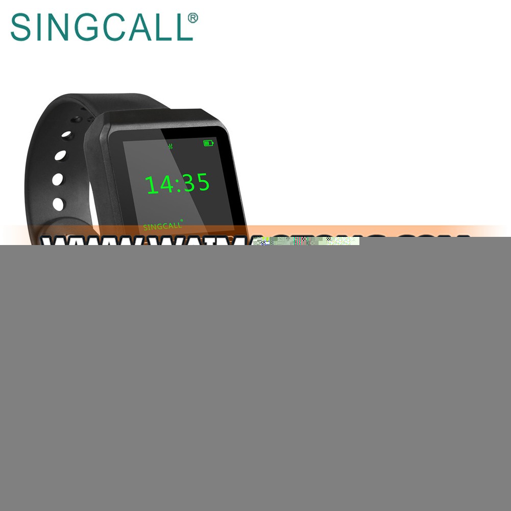 SINGCALL new waterproof watch pager wireless restaurant waiter call system